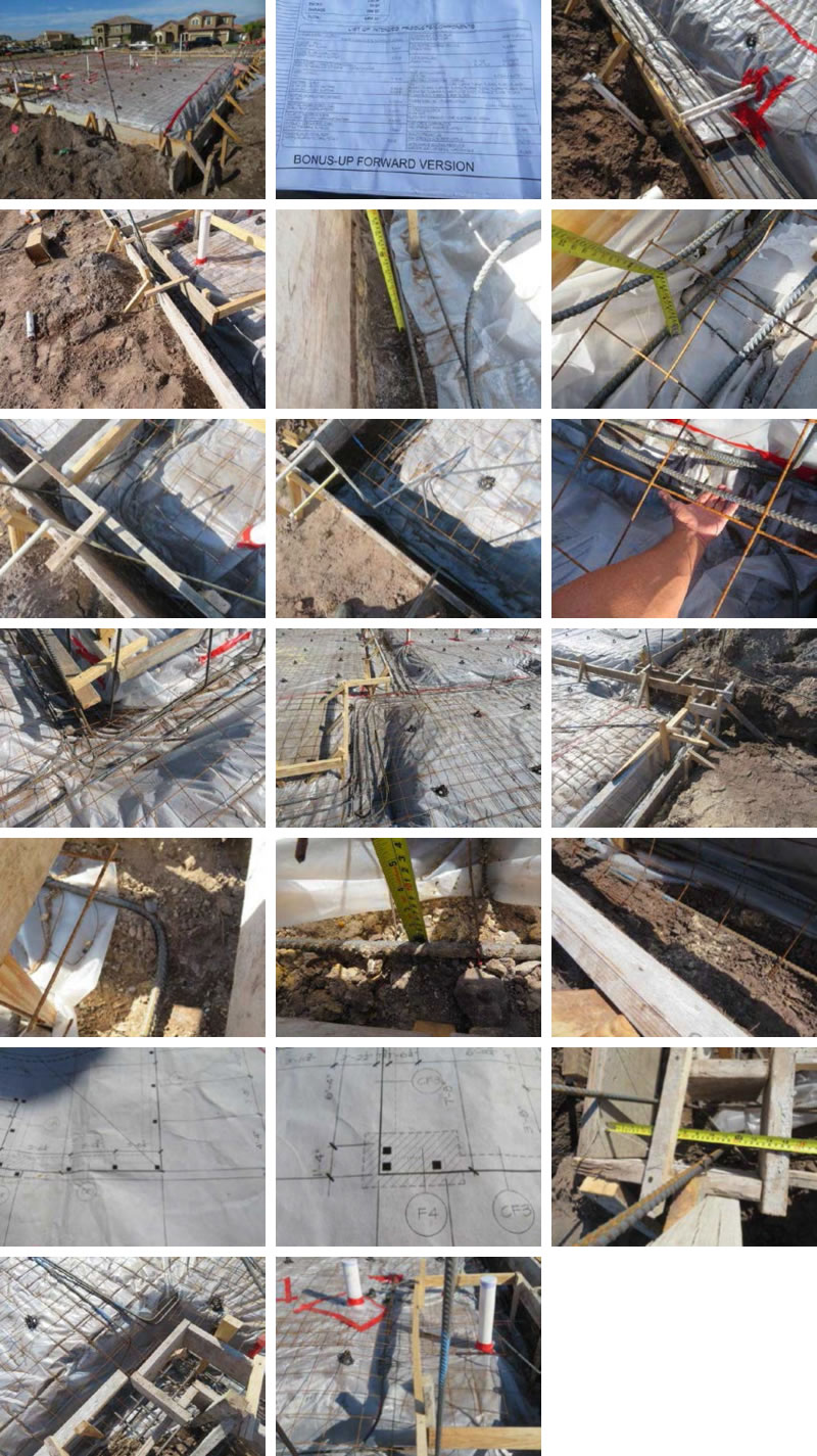 Pre-slab inspection photos